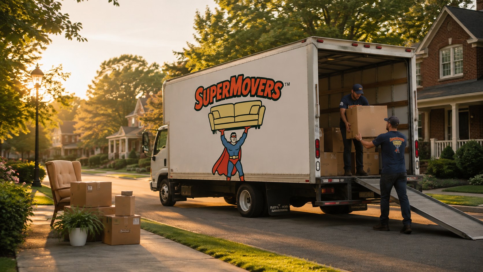 Super Movers crew loading a moving truck